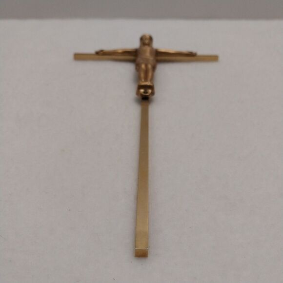 Vintage Brass Metal Crucifix Jesus Christian 10" X 5" #X24 - Picture 12 of 14